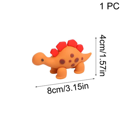 Jungle Dinosaur Theme Happy Birthday Cake Toppers Plastic Rubber Girl Boy Birthday Party Cake Decorations Baking Tools Kid Favor