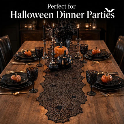 Halloween Decorations Kit Halloween Spiderweb Tablecloth Runner Fireplace Scarf Lace Spiderweb Tablecloth Halloween Party Decor