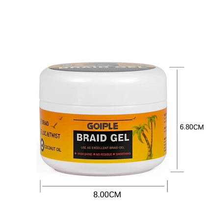 Hair Wax Cream Edge Control Smooth Hold Styling Braiding Gel Tames Frizz Edges Hair Gel Loc Twist Gel Braid Gel