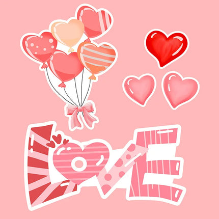 Couples Kiss Heart Love Bear Cake Cupcake Topper Happy Birthday Valentine's Day Party Dessert Wedding Decor Baking Supplies