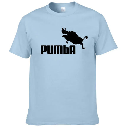 PUMBA printed T-shirt summer hip-hop sports bottom short-sleeved flying boar wild boar spoof creativity oversized five-quarter s