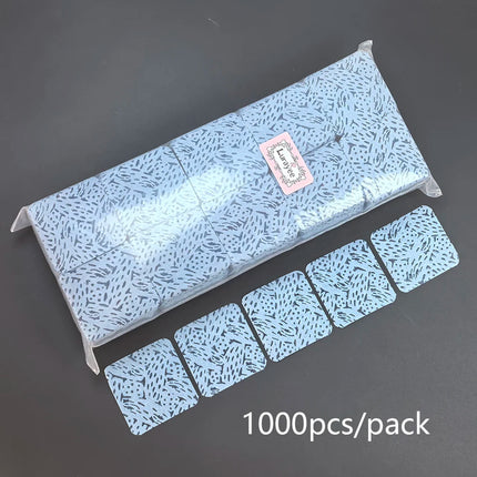 1000pcs Lint Free Nail Wipes Nail Polish Remover Pads Absorbent Soft Eyelash Extension Glue Cleaning Wipes Removal Manicure Tool