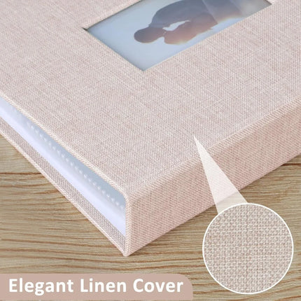 Compact Linen Instant Photo Album Book, 2‑Set Memory Book for Instax Mini, Sprocket Printer Photos, Scrapbook & Card Organizer