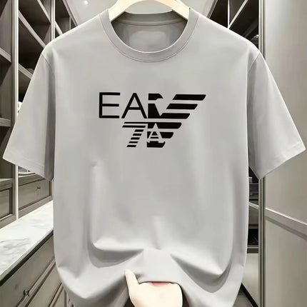 Summer New High-end Pure Cotton Korean-style Casual and Versatile Round-neck Short-sleeved T-shirt, All-cotton Light Luxury