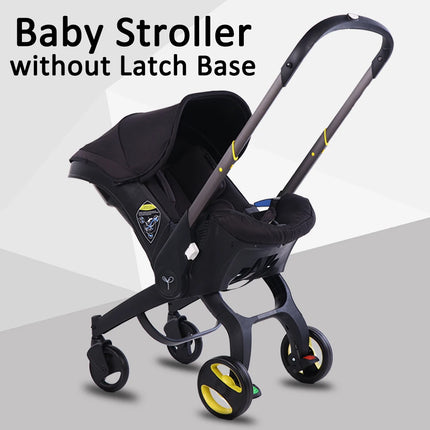 3‑in‑1 Lightweight Foldable Baby Stroller Travel System, Reversible Push Seat Convertible to Bassinet & Carrycot Pram, Portable Newborn Pushchair with Sun Canopy Multi‑Function Baby Carriage
