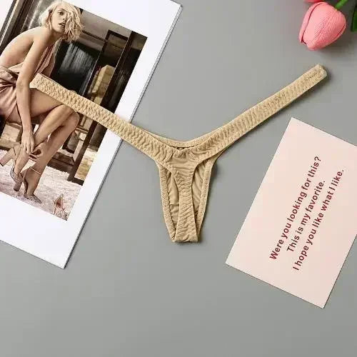 1/4 PCS Women's Thong Underwear G-string T-Back Lady Breathable Deep V Sexy Hot Low Waist Mini Panties Bikini Bottom Panty Women