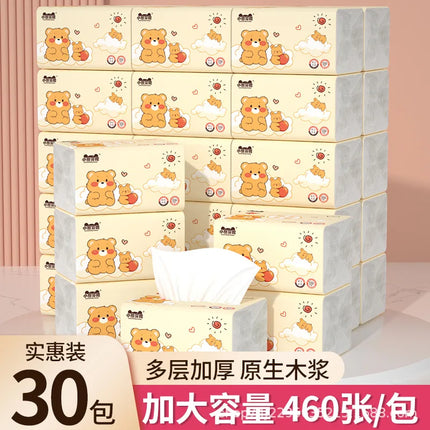 18-30 Packs Of Toilet Paper, 460 Sheets Per Pack, Large Bags, Household Facial Tissues, Napkins, Hand Wipes, Sanitary Napkins
