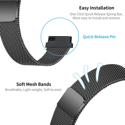 Magnetic Milanese Loop Wristband For Garmin CIRQA Smart Band Adjustable Replacement For Garmin Cirqa Stainless Steel Correa Belt