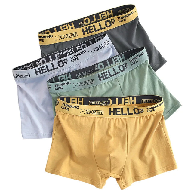 12Pcs Men's underwear Boxer Brief Plus size Cotton Panties Breathable Soft 40-130KG
