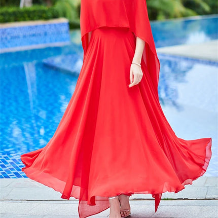 Women Long Sleeve Dress White Chiffon Spring Vintage Casual Fashion Maxi Dresses For Elegant Luxury Prom Clothes 2024 New