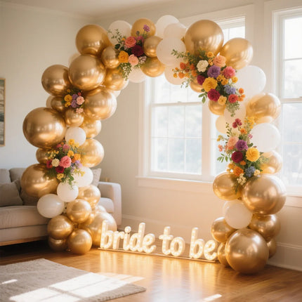 Metallic Glossy Balloon Chrome Metallic Gold Balloons Birthday Bride To Be Wedding Valentine's Day Decoration Anniversary Globos