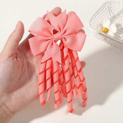 2pcs Girls' Bow Tassel Headband  for Children Babies Girls Parties Dances Ponytails Fixed Hair Accessories Baby Hair Accessories