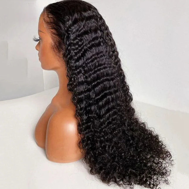 13X6 Deep Wave Frontal Wig 13x4 HD Transparent Lace Frontal Remy Glueless Deep Curly Lace Front Human Hair Wigs For Women