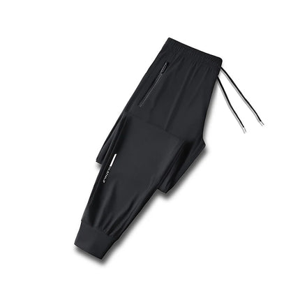 High Quality Ice Silk Pants For Men's Summer Slim Casual New Loose High Elasticity Quick Drying Outdoor Running Casual Pants