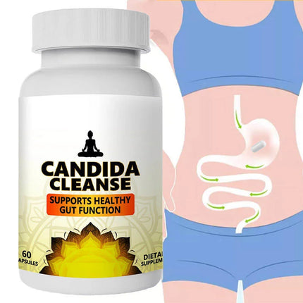 Candida Detox Supplement - Contains Caprylic Acid Probiotic Complex, for Candida Balance, Immunity, Gut Microbiota and Gut Healt