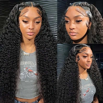 13X6 Deep Wave Frontal Wig 13x4 HD Transparent Lace Frontal Remy Glueless Deep Curly Lace Front Human Hair Wigs For Women