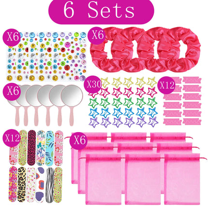 6/10/12Sets Spa Party Robes for Girls Kimono Girls Robe Gowns Kids Birthday Party Supplies Favors Sleepover Slumber Pajamas Part
