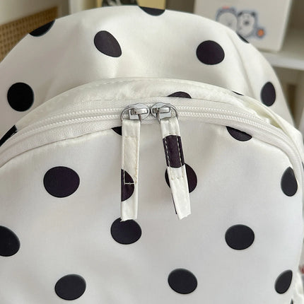 Casual Women Backpack Lightweight Travel Female Backpack Polka Dot School Bag for Teenage Girls Shoulder Bag Short Trips Bagpack