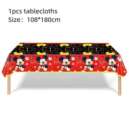 Mickey Balloon Cartoon Mouse Minnie Decorations Party Happy Birthday Banner Cake Topper Disposable Tableware Background Gift Bag