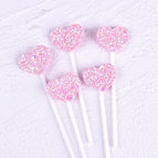 5pcs pink heart