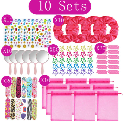 6/10/12Sets Spa Party Robes for Girls Kimono Girls Robe Gowns Kids Birthday Party Supplies Favors Sleepover Slumber Pajamas Part