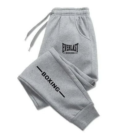 2025 Autumn Winter EVERLAST Printed Running Pants Men Women Outdoor Sports Fitness Pants Jogging Fleece Casual Sports Pants