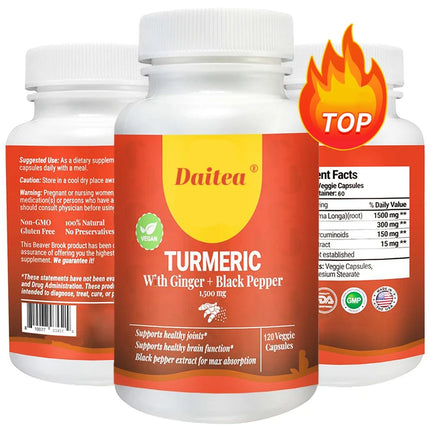 Turmeric Curcumin - with Black Pepper - Improves Absorption, Enhances Joint Function, AntioxidantCapsules