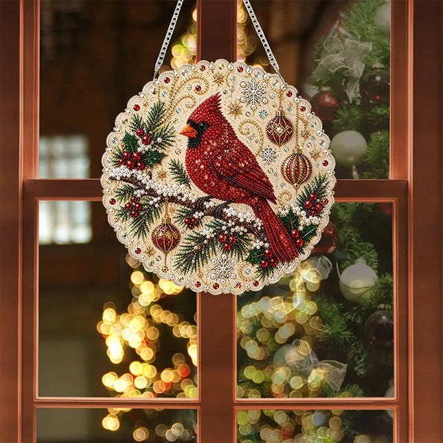 New Christmas Pearl Diamond Kit Diy Cute Dog Hummingbird Dwarf Pattern Acrylic Circular Board With Lace Edges Wall Decorat Gifts