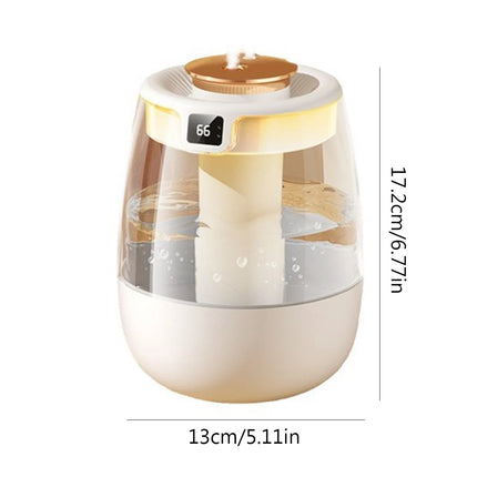 1300ml Air Humidifier Aroma Diffuser Double Spray Port Essential Oil Mist Maker Desktop Home Office USB Humidifier with Light