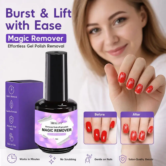 15ml Magic Remover Nail Gel Polish for Soak Off UV Gel Polish Fast Removal Semi Permanent Varnish Polish Cancel Glue