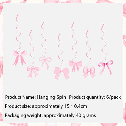 Pink Bow Cupcake Topper Pink Bow Birthday Decor Coquette Themed Party Decoration Bridal Shower Cake Topper Bow Party Decor