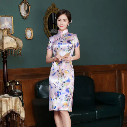 Ethnic Style Party Performance Costume Hanfu Cheongsams Autumn Chinese Style Dress for Women Clothing Fashion Clothes Qipao