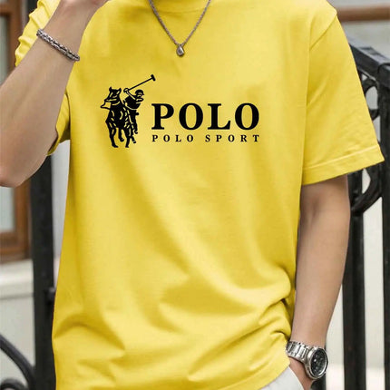 New Style High Quality Men's T-Shirt 2026 Summer Print Casual 100% Cotton Man Loose T-Shirt Sports Top
