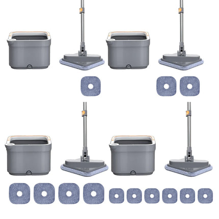 Practical Floor Cleaning Mop with Bucket Self-Cleaning Mop Hand-Free 360 Rotatable Adjustable for Automatic Door Corner