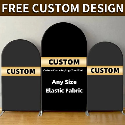 Personalized Arch Backdrop Cover One-Sided Printed for Birthday BabyShower Wedding  Elastic Fabric Event Party Decor Supplies