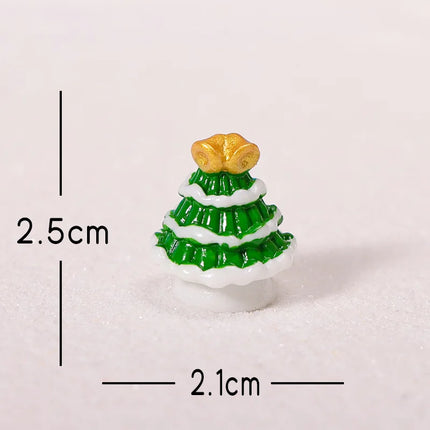 100pcs Wholesale Mini 3D Christmas Tree Resin Charms DIY for Keychain Jewelry Home Desktop Oranment Dollhouse Accessories