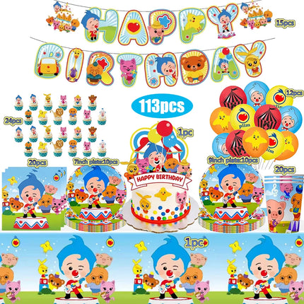 Circus Theme Clown Birthday Party Decoration Tableware Cup Plate Balloon Backdrop Baby Shower Kids Birthday Party Supplies Toy