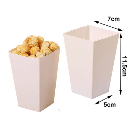 6/12/24 Solid Color Paper Food Trays Disposable Food Boat Black White Blue Yellow Popcorn Box Baby Showe Birthday Party Supplies