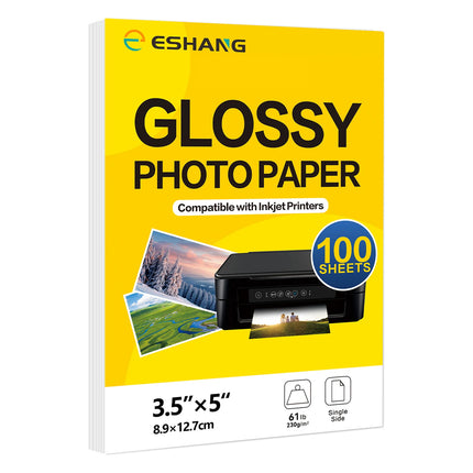 ESHANG Glossy Photo Paper For Inkjet Printer 3.5X5 4X6 5X7 A4
