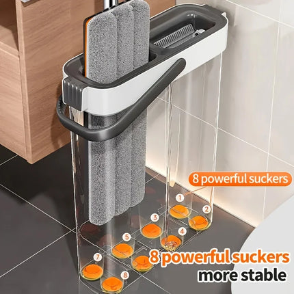 JOYBOS 33cm Spin Hand Free Flat Mop With Bucket Set Wet Dry Separation For Living Room Toilet Home Mops Floor Cleaning Tool