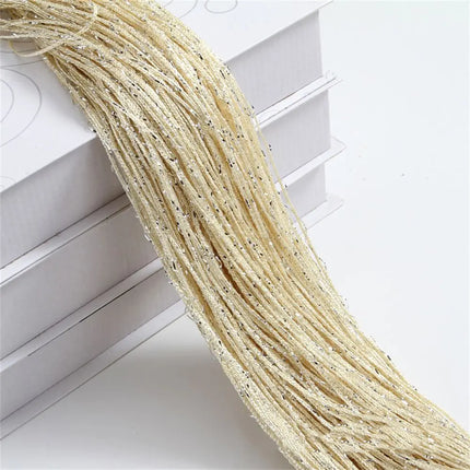 2*1M Tassel Window Curtains Shining Screen Panel Hanging Beaded Curtains Glitter String Curtain Door Fly Screen Party Decoration