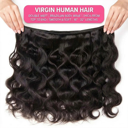14A Body Wave Bundles Human Hair Brazilian Hair Weave Bundles Natural Black Human Hair Extensions 3 4 PCS Bundles For Women