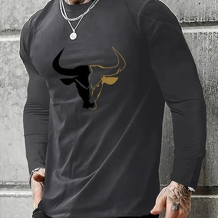 2025 3D USA American Flag Printed Men's Long-Sleeved T-Shirt Daily Warm-Up Men's Shirt For Autumn/Winter Street Fashion T-Shirt