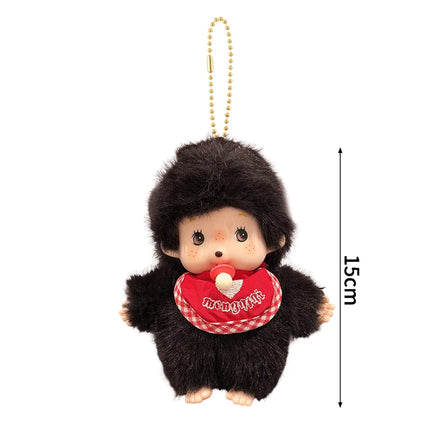 Cute Monchhichi Baby Doll Keychain Birthday Party Gift Monchhichi Hanging Pendant Doll for Bags Cartoon Monkey Pendant