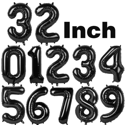 32Inch Multicolor Number 7 Balloon Large Number Balloons 0-9 Boys Girls Birthday Decoration Women Men Party Anniversary Supplies