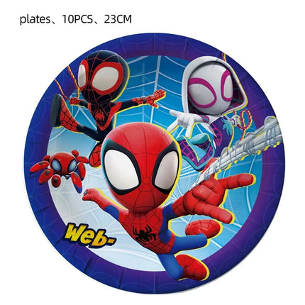 Spidey And His Amazing Friends Birthday Party Decoration Plates Tablecloth Cup Banner For Kids Birthday Balloon Party Favor Gift