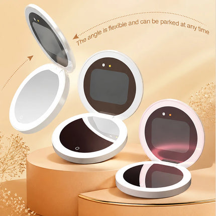 TJMIR UV Smart Sunscreen Mirror Portable LED Makeup Mirror with UV Detection & Sunscreen Testing