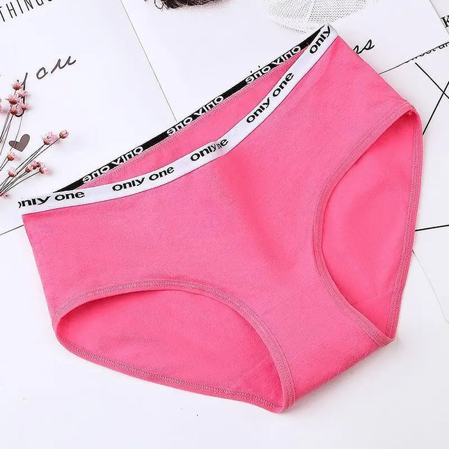 10pcs Pure Cotton Mid Waist Briefs Womens Sexy Basic Type Panties Girls Comfort Underpants Female Sport Underwears Lady Pantys