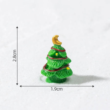 100pcs Wholesale Mini 3D Christmas Tree Resin Charms DIY for Keychain Jewelry Home Desktop Oranment Dollhouse Accessories