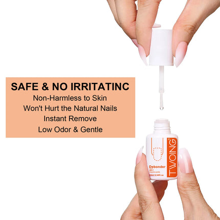 TWOING 10ml Nail Glue Remover Liquid, Fast Dissolving Formula for Press-On Nails, False Nail Tips & Nail Adhesive Remover